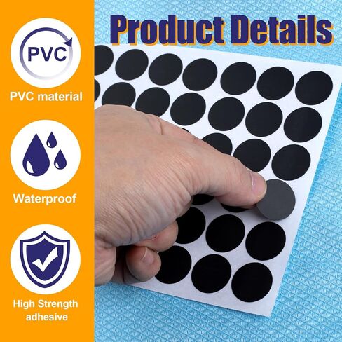 ANCIRS 285 Pcs Self-Adhesive Screw Cover Stickers, 3 Sizes PVC Non-Faded Screw Hole Cover Caps, Dustproof Sticky Decals for Furniture Cabinet -White (12mm 15mm 21mm) in Kuwait