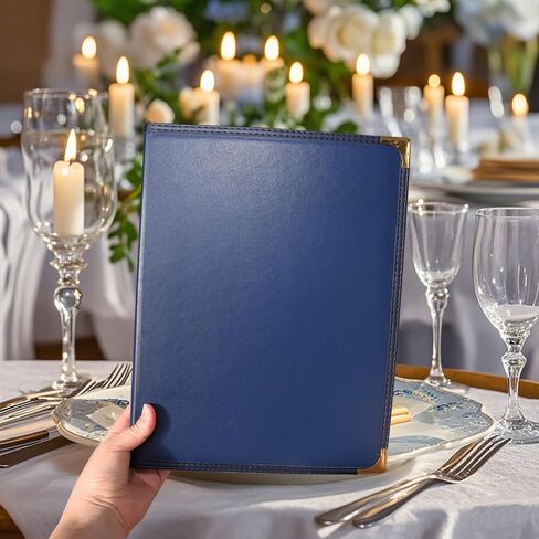 2-Pack Restaurant Menu Covers 8.5 x 11 - Menu Holder 4 Page 8 View, Menu Book Menu Sleeves for Restaurant, Bar, Café in Kuwait