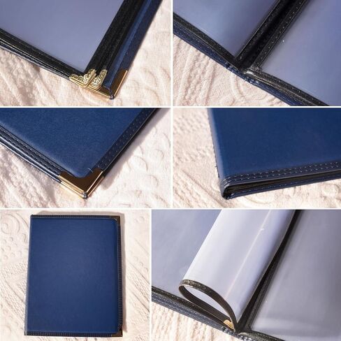 2-Pack Restaurant Menu Covers 8.5 x 11 - Menu Holder 4 Page 8 View, Menu Book Menu Sleeves for Restaurant, Bar, Café in Kuwait