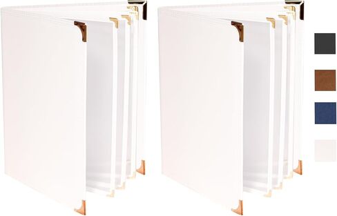 2-Pack Restaurant Menu Covers 8.5 x 11 - Menu Holder 4 Page 8 View, Menu Book Menu Sleeves for Restaurant, Bar, Café in Kuwait