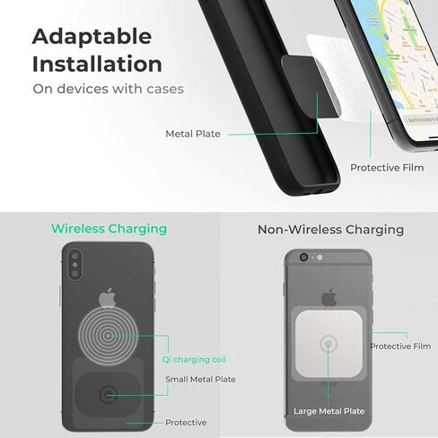 iOttie iTap 3 Magnetic Air Vent Car Mount Phone Holder with Magnetic Ring Adapter. Compatible with MagSafe, iPhone, and Android Smartphones in Kuwait