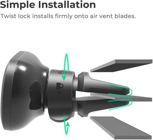 iOttie iTap 3 Magnetic Air Vent Car Mount Phone Holder with Magnetic Ring Adapter. Compatible with MagSafe, iPhone, and Android Smartphones in Kuwait