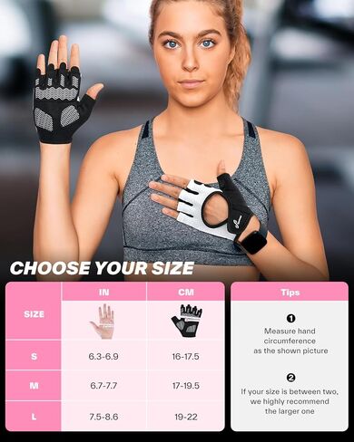 Sportneer Workout Gloves for Men & Women, Full Palm Protection Breathable Exercise Gloves w/Curved Open Back, Lightweight Fitness Gloves for Pull Up, Dumbbells, Cycling, Rowing in Kuwait