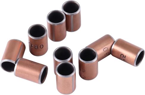 10PCS Sleeve Bearing 6x10x10 mm, 6 mm Bore x 10 mm OD x 10 mm Long, Self-Lubricating Brass Bushing, Plain Bearings Wrapped Oilless Bushings for Transmission Conveyor Systems in Kuwait