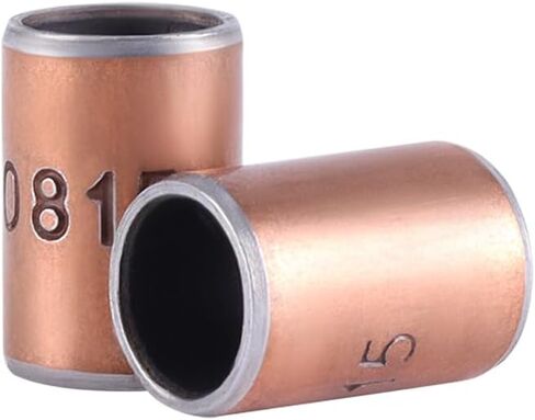 10PCS Sleeve Bearing 6x10x10 mm, 6 mm Bore x 10 mm OD x 10 mm Long, Self-Lubricating Brass Bushing, Plain Bearings Wrapped Oilless Bushings for Transmission Conveyor Systems in Kuwait