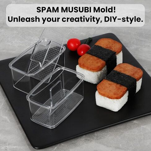Spam Musubi Mold, Musubi Maker Press 2 Pack with Luncheon Meat Slicer and Rice Paddle - Create Authentic Hawaiian Musubi at Home Non-Stick, The Musubi Mold is Used in Hawaii Restaurants ! in Kuwait