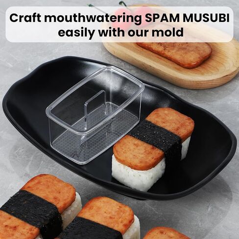 Spam Musubi Mold, Musubi Maker Press 2 Pack with Luncheon Meat Slicer and Rice Paddle - Create Authentic Hawaiian Musubi at Home Non-Stick, The Musubi Mold is Used in Hawaii Restaurants ! in Kuwait