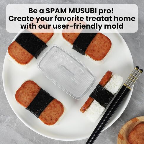 Spam Musubi Mold, Musubi Maker Press 2 Pack with Luncheon Meat Slicer and Rice Paddle - Create Authentic Hawaiian Musubi at Home Non-Stick, The Musubi Mold is Used in Hawaii Restaurants ! in Kuwait