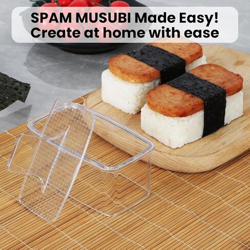 Spam Musubi Mold, Musubi Maker Press 2 Pack with Luncheon Meat Slicer and Rice Paddle - Create Authentic Hawaiian Musubi at Home Non-Stick, The Musubi Mold is Used in Hawaii Restaurants ! in Kuwait