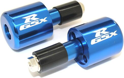 [GT-Speed] Compatible/Replacement for Silver GSXR Logo CNC Bar Ends, Suzuki GSXR 600/750/1000/1100 (Read Product Description for Model & Year Specification) in Saudi Arabia