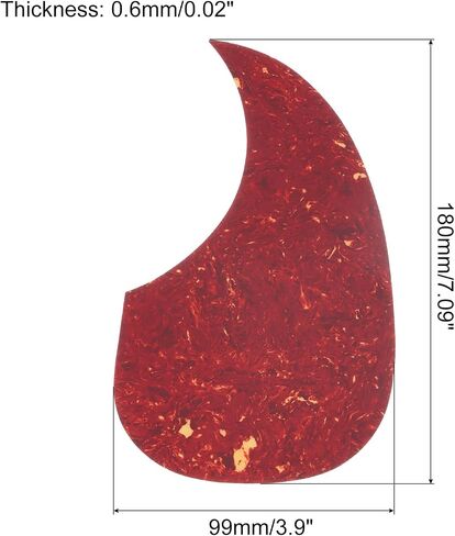 MECCANIXITY 5 Pcs Acoustic Guitar Pickguard Guitar Guard Plate Fit 41 Inch Self Adhesive Right Handed Acoustic-Electric Guitar Parts 99x180mm Water Drop Shape White in Kuwait