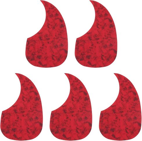 MECCANIXITY 5 Pcs Acoustic Guitar Pickguard Guitar Guard Plate Fit 41 Inch Self Adhesive Right Handed Acoustic-Electric Guitar Parts 99x180mm Water Drop Shape White in Kuwait