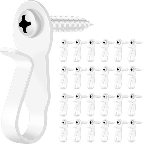 48 Pack Screw in Hooks for Outdoor String Lights,Stainless Steel Lights Clips,Christmas Light Hooks,Small Screw Hooks for Patio Light,Plants,Wind Chimes,Christmas Light Clips Hooks in Kuwait