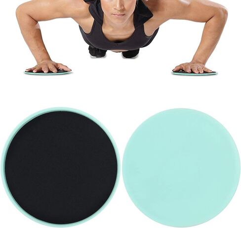 Yosoo 2 Pcs Core Sliders Exercise Sliders Fitness Gliding Disks for Exercise for Abdominal Core Exercise Equipment Home Fitness Equipment in Saudi Arabia