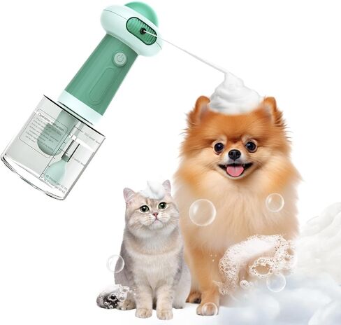NRYDEPET Electric Dog Cleaning Foam Machine, Automatic Dog Soap Dispenser for Bath, Rechargeable Pet Shampoo Mixing Bottle for Cleaning, IPX7 Waterproof Dog Bath Supplies for Dog Cat Puppy Children in Saudi Arabia