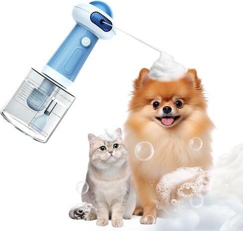 NRYDEPET Electric Dog Cleaning Foam Machine, Automatic Dog Soap Dispenser for Bath, Rechargeable Pet Shampoo Mixing Bottle for Cleaning, IPX7 Waterproof Dog Bath Supplies for Dog Cat Puppy Children in Saudi Arabia