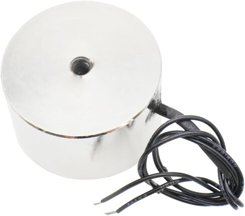 Holding Sucker Round Electromagnet Suction Solenoid Lifting Cylinder Electric Magnet, 25 x 11mm-DC24V 50N 11LB/5Kg in Kuwait