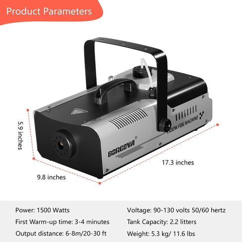 Fog Machine 700W with 8 LED Par Lights, Wireless Remote, and Auto Mode - Ideal for Parties, Halloween, and Stage Effects in Kuwait