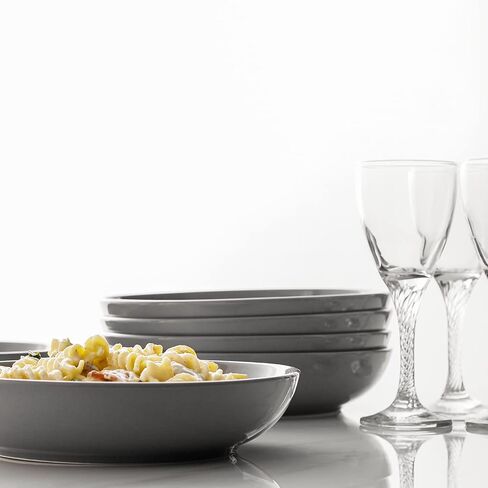 Y YHY Pasta Bowls, 30oz Salad Bowls White Soup Bowls Large Pasta Serving Bowl Porcelain Pasta Plates Wide and Shallow Bowls Set of 6 Microwave Dishwasher Safe Valentines Day Gift in Kuwait