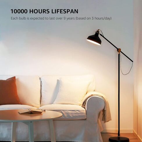 LE 100W Equivalent LED Light Bulbs, 14W 1500 Lumens Daylight White 5000K Non-Dimmable, A19 E26 Standard Base, 10000 Hour Lifetime, Pack of 6 in Kuwait