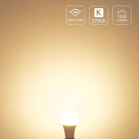 LE 100W Equivalent LED Light Bulbs, 14W 1500 Lumens Daylight White 5000K Non-Dimmable, A19 E26 Standard Base, 10000 Hour Lifetime, Pack of 6 in Kuwait