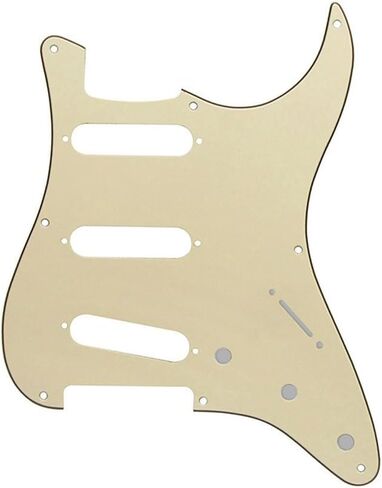 RPZILO 8 فتحات Strat Pickguard لوحة خدش ذات طراز عتيق اختر Gurad مع لوحة خدش لولبية لـ Strat/Stratocaster Black Pearl in Kuwait