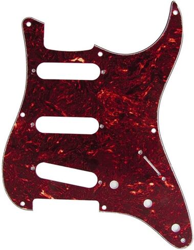 RPZILO 8 فتحات Strat Pickguard لوحة خدش ذات طراز عتيق اختر Gurad مع لوحة خدش لولبية لـ Strat/Stratocaster Black Pearl in Kuwait