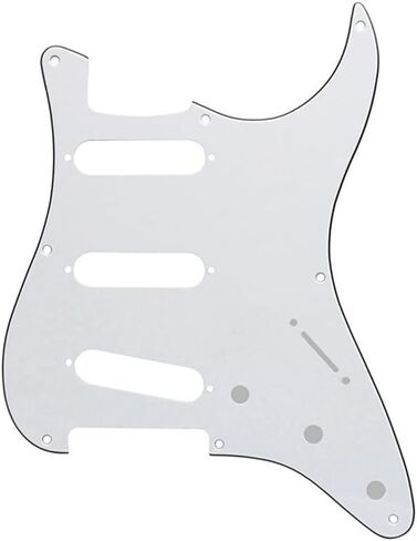 RPZILO 8 فتحات Strat Pickguard لوحة خدش ذات طراز عتيق اختر Gurad مع لوحة خدش لولبية لـ Strat/Stratocaster Black Pearl in Kuwait