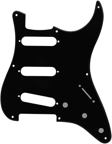 RPZILO 8 فتحات Strat Pickguard لوحة خدش ذات طراز عتيق اختر Gurad مع لوحة خدش لولبية لـ Strat/Stratocaster Black Pearl in Kuwait