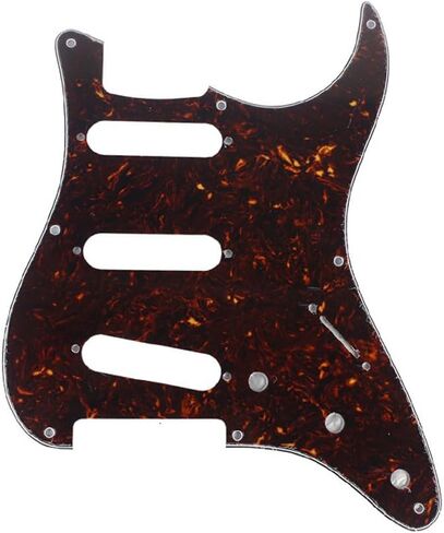 RPZILO 8 فتحات Strat Pickguard لوحة خدش ذات طراز عتيق اختر Gurad مع لوحة خدش لولبية لـ Strat/Stratocaster Black Pearl in Kuwait