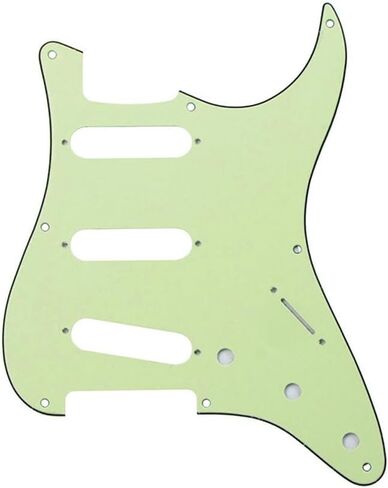 RPZILO 8 فتحات Strat Pickguard لوحة خدش ذات طراز عتيق اختر Gurad مع لوحة خدش لولبية لـ Strat/Stratocaster Black Pearl in Kuwait