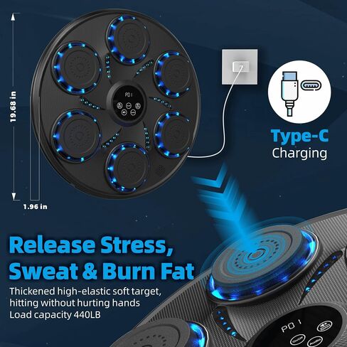 Enhanced Music Boxing Machine with Boxing Gloves, Bluetooth Boxing Machine Wall Mounted, Exciting Home Boxing Music Training for Adults and Kids in Kuwait