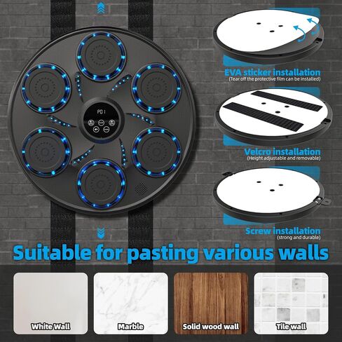 Enhanced Music Boxing Machine with Boxing Gloves, Bluetooth Boxing Machine Wall Mounted, Exciting Home Boxing Music Training for Adults and Kids in Kuwait