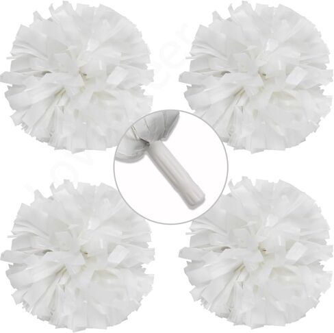 Lovecheer 4PCS Metallic Pom Poms Cheerleading with Handle Sports Cheer Pom Poms Team Spirits Football Basketball School Party Performance Dance in Kuwait