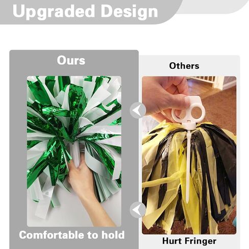 Lovecheer 4PCS Metallic Pom Poms Cheerleading with Handle Sports Cheer Pom Poms Team Spirits Football Basketball School Party Performance Dance in Kuwait