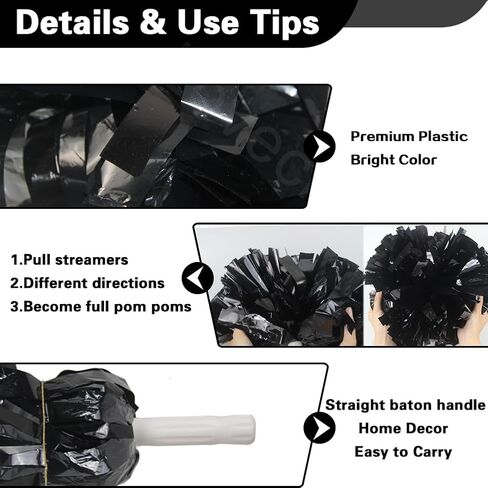 4 قطع من كرات بوم المعدنية للتشجيع من Lovecheer مع مقبض رياضي لتشجيع بوم بومس وأرواح الفريق وكرة السلة وحفلات المدرسة والرقص in Kuwait