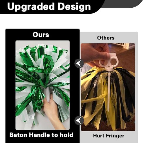 4 قطع من كرات بوم المعدنية للتشجيع من Lovecheer مع مقبض رياضي لتشجيع بوم بومس وأرواح الفريق وكرة السلة وحفلات المدرسة والرقص in Kuwait