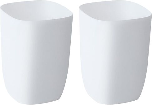 Bathroom Trash Can, White Trash Can, Plastic Rectangular Garbage Can for Kitchen, Bedroom, Living Room, Small Stylish Modern Indoor Waste Basket Minimalism, 1.8 Gallons/ 7 Liter in Kuwait