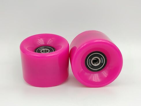 عجلات لوح التزلج 60 ملم 95 ايه مع محامل، مجموعة من 4 قطع (أزرق) in Kuwait