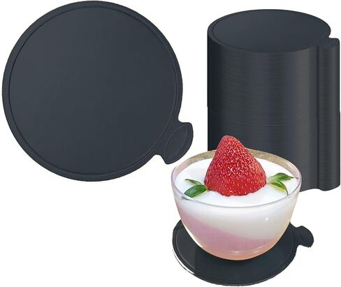 YYaaloa 50pcs 3.15 Inch Mini Cake Boards Round Pink Mini Dessert Plates Mousse Cupcake Trays Base Paper Plates Circle Dessert Board (Pink 3.15inch 50pcs) in Kuwait