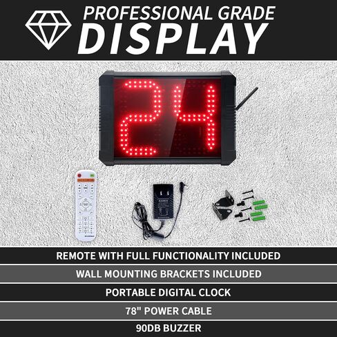 LED Shot Clock Programmable 14/24/30 Seconds Countdown for Basketball Game (GO2D-8R) in Kuwait