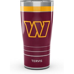 Tervis Traveller NFL Washington Commanders - كوب سفر MVP ثلاثي الجدران معزول يحافظ على المشروبات باردة وساخنة، 30 أونصة، من الفولاذ المقاوم للصدأ