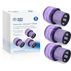 Fette Filter - 4 Pack Vacuum Filters Pressions متوافق مع Dyson V11 Torque Drive V11 V11 Complete V11 Extra V15 Detect V15S Detect Supmarine Part # 970013-02 ، 97001302