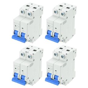 Meccanixity 4pcs قاطع الدائرة المصغرة 2P 63A AC 110V DZ47-63 DIN RAIN MATLE SWITCH CIRCLE CIRCLE REPORT