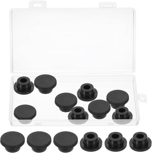 MECCANIXITY Silicone Rubber Hole Plug Soft Flexible Stoppers T-Shaped Silicone Plugs with Box for 11-12mm Hole White 15 Pieces in Saudi Arabia