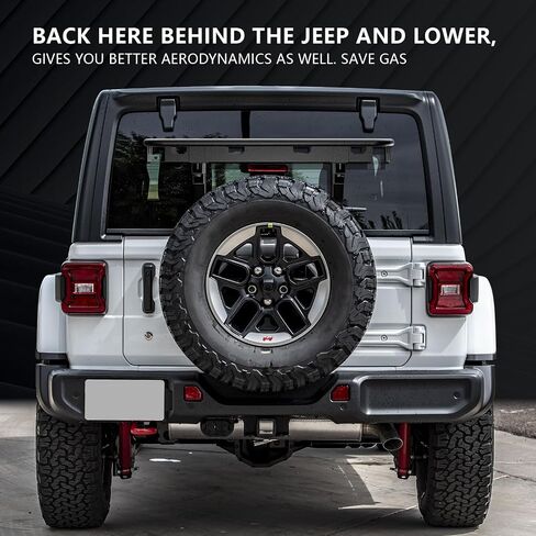 سلة الشحن الخلفية لسيارة Jeep Wrangler JK على البوابة الخلفية OE متوافقة مع باب 2007-2018 Jeep Wrangler JK & JKU Unlimited 2/4، رف شحن الإطارات الاحتياطية، حامل تخزين الأمتعة (مسمار) in Kuwait