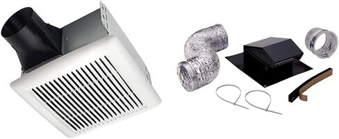 Broan-NuTone AE110 Invent Flex ENERGY STAR مروحة تهوية ذات سرعة واحدة مؤهلة، 110 CFM 1.0 Sones، أبيض in Kuwait