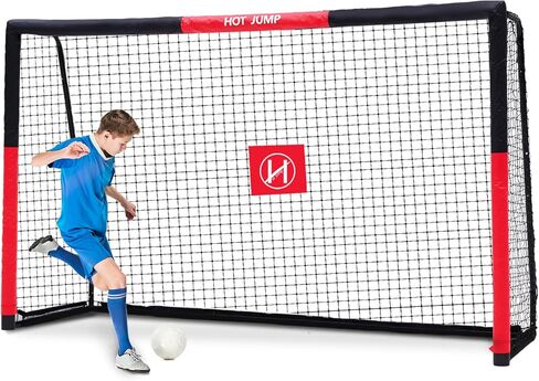Soccer Goal for Backyard,6x4/8x5/10x6.5/12x6.5ft Metal Soccer, Soccer Goal for Kids 8-12, Soccer net with Zipper Design, Easy Assemble, Weatherproof Foam Padded Goal Post, Adults in Kuwait