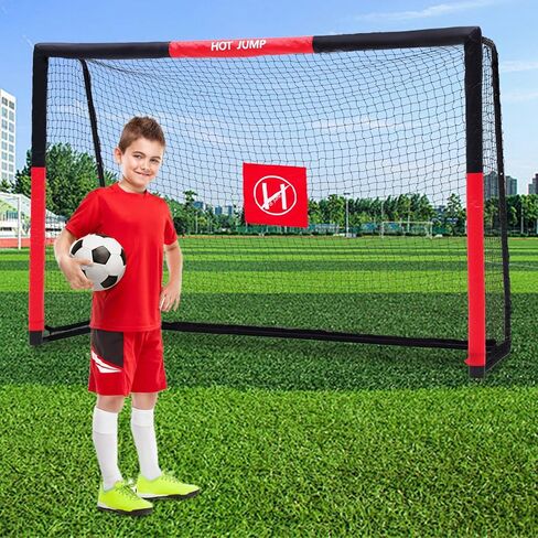 Soccer Goal for Backyard,6x4/8x5/10x6.5/12x6.5ft Metal Soccer, Soccer Goal for Kids 8-12, Soccer net with Zipper Design, Easy Assemble, Weatherproof Foam Padded Goal Post, Adults in Kuwait
