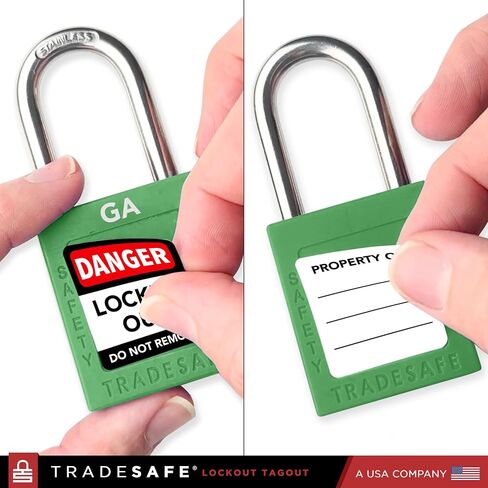 TRADESAFE Lockout Tagout Lock Sets, 7 Red Keyed Alike Unlimited Grouping Safety Padlocks, 2 Keys Per Lock, OSHA Compliant Loto Locks, for Lock Out Tag Out Kits in Kuwait